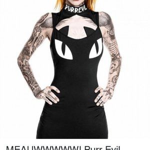 Killstar Purr Evil bodycon dress